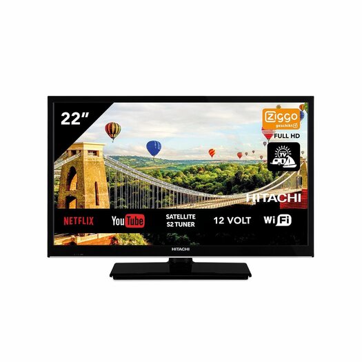 TV 22'', FULL HD 1920 x 1080px, Campingcar, 12/24/220V