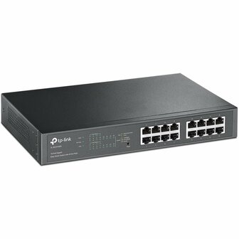 TP-LINK TL-SG1016PE Managed Gigabit Ethernet (10/100/1000) Power over Ethernet (PoE) Zwart