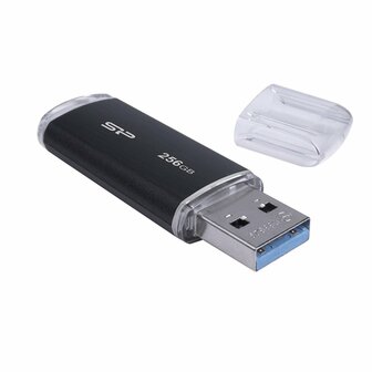 USB Silicon power 256GB 3.0 Zwart