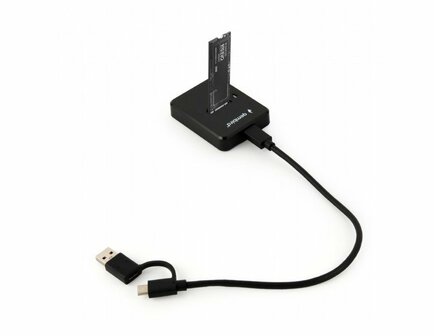 Gembird DD-U3M2 basisstation voor opslagstations USB 3.2 Gen 1 (3.1 Gen 1) Type-C Zwart