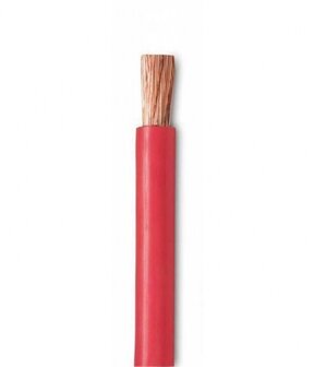 Accu kabel 10mm&sup2; rood dubbel ge&iuml;soleerd per 1 meter