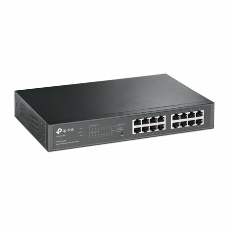 TP-LINK TL-SG1016PE Managed Gigabit Ethernet (10/100/1000) Power over Ethernet (PoE) Zwart