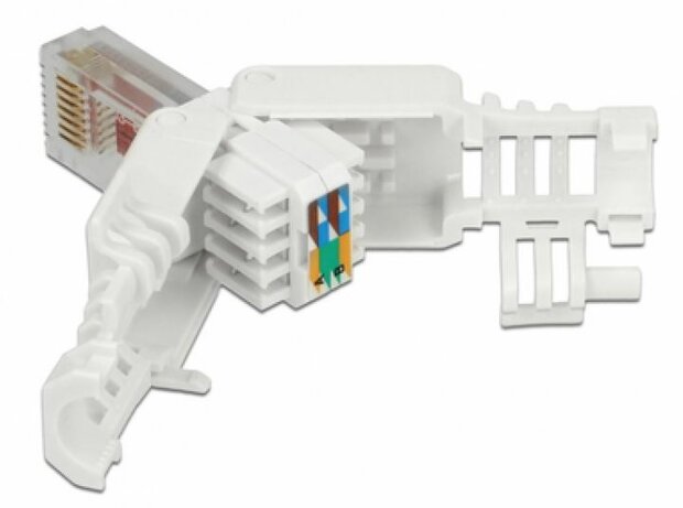 RJ45 Connector Cat6a / Cat7 - LAN stekker - Afgeschermd - FTP voor soepele en stugge kern - Field Plug - Herbruikbaar - Netwerk - Internet 