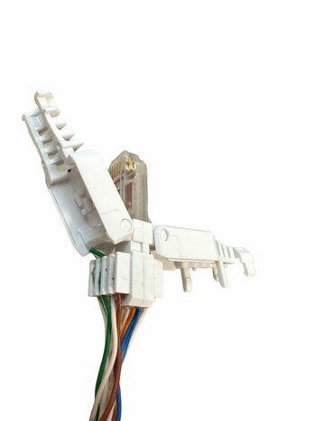 RJ45 Connector Cat6a / Cat7 - LAN stekker - Afgeschermd - FTP voor soepele en stugge kern - Field Plug - Herbruikbaar - Netwerk - Internet 