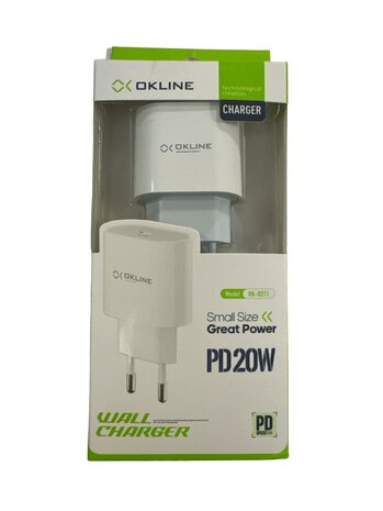 OKLINE USB-C Adapter Snellader 20W - Universeel