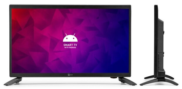 Telesystem Palco 19" Smart LX Slim 12/230V S2/T2 HD LED TV met Android 9  KPN Digitenne, M7 Fastscan