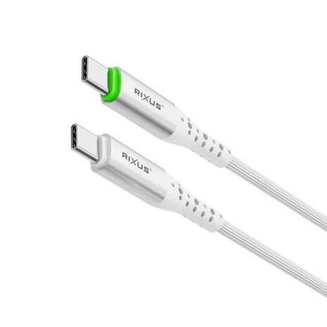 Rixus RXUC21C Auto Disconnect USB-C To USB-C Cable White