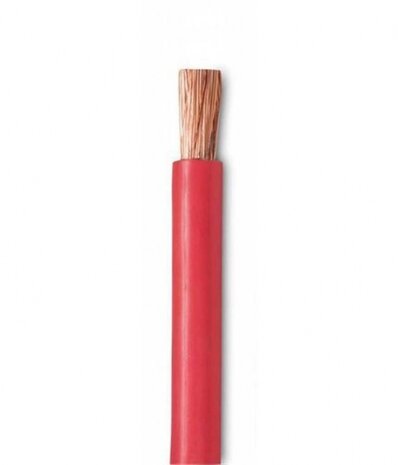 Accu kabel 10mm² rood dubbel geïsoleerd per 1 meter